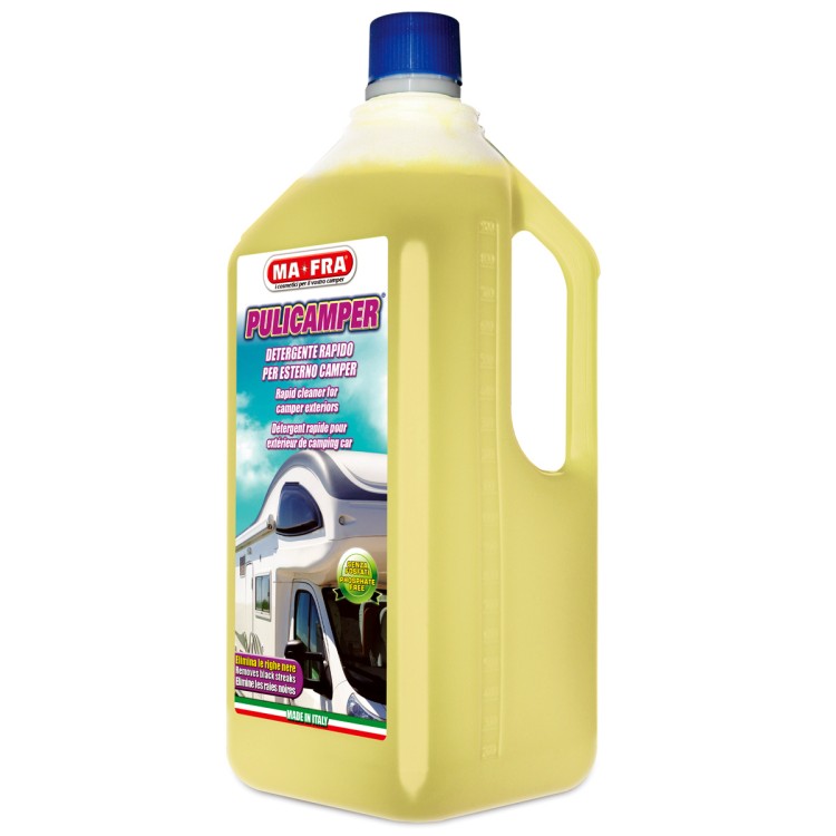 1 - MaFra Pulicamper 2L Detergente para Limpeza Exterior de Campista Lavagem de Linhas Pretas